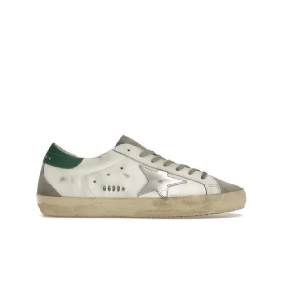 Golden Goose Super-Star White Silver Green